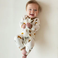 Kyte Baby Zippered Romper in Moo