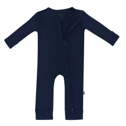Hot Kyte Baby Zippered Romper in Navy