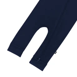 Hot Kyte Baby Zippered Romper in Navy