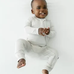 Kyte Baby Zippered Romper in Oat