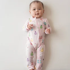 New Kyte Baby Zippered Romper in Pastel Ghost