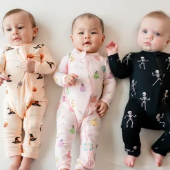 New Kyte Baby Zippered Romper in Pastel Ghost
