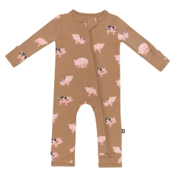 Sale Kyte Baby Zippered Romper in Pig