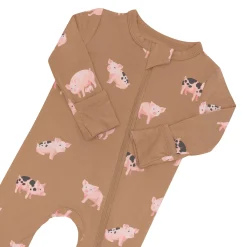 Sale Kyte Baby Zippered Romper in Pig