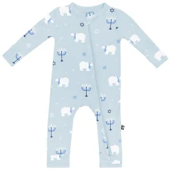 New Kyte Baby Zippered Romper in Polar Lights