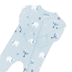 New Kyte Baby Zippered Romper in Polar Lights
