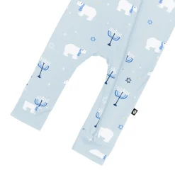 New Kyte Baby Zippered Romper in Polar Lights