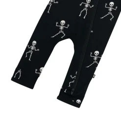 Clearance Kyte Baby Zippered Romper in Skeleton