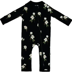 Clearance Kyte Baby Zippered Romper in Small Midnight Magnolia