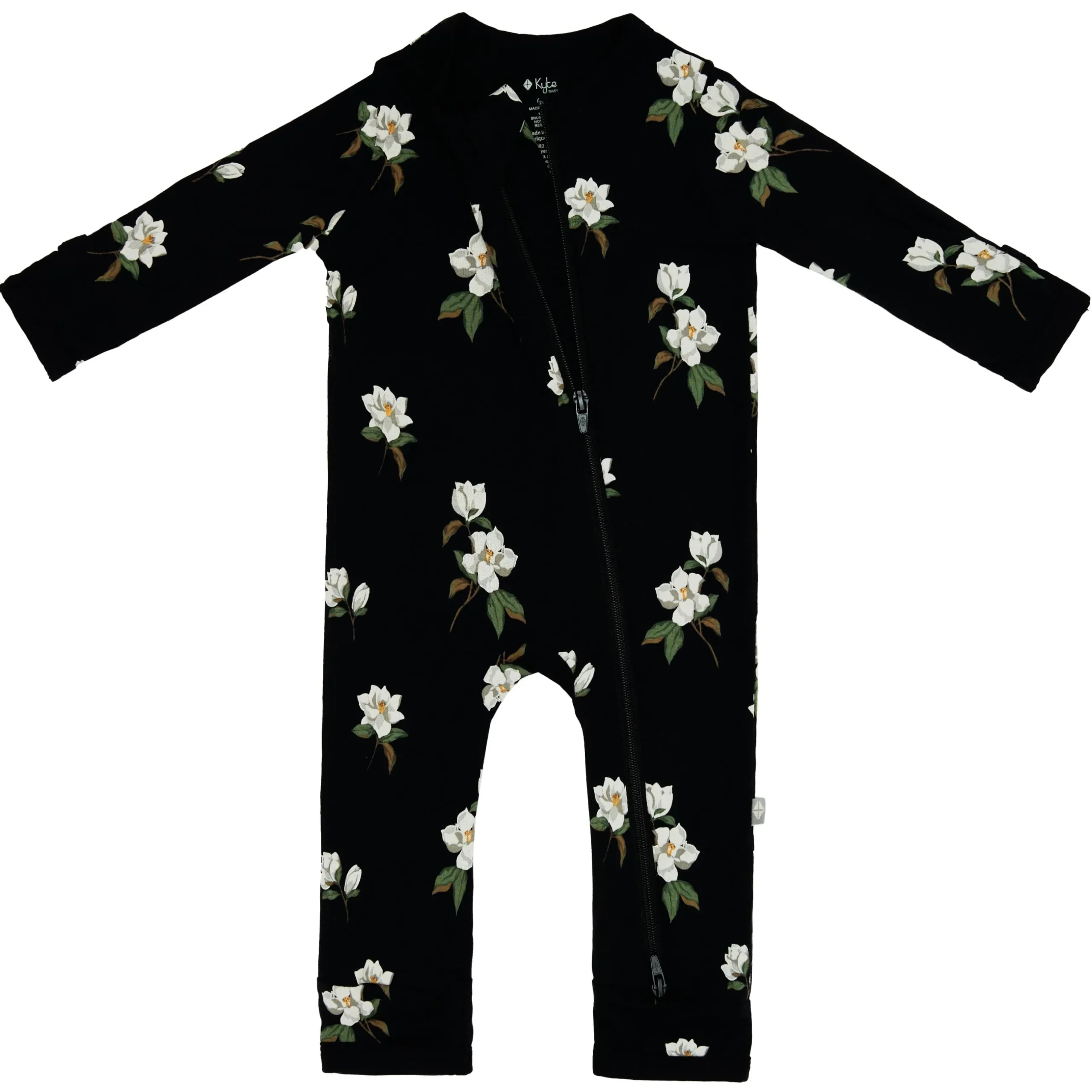 Clearance Kyte Baby Zippered Romper in Small Midnight Magnolia