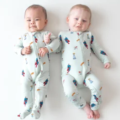 New Kyte Baby Zippered Romper in Superman™