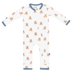 New Kyte Baby Zippered Romper in Teddy Bear