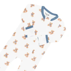 New Kyte Baby Zippered Romper in Teddy Bear