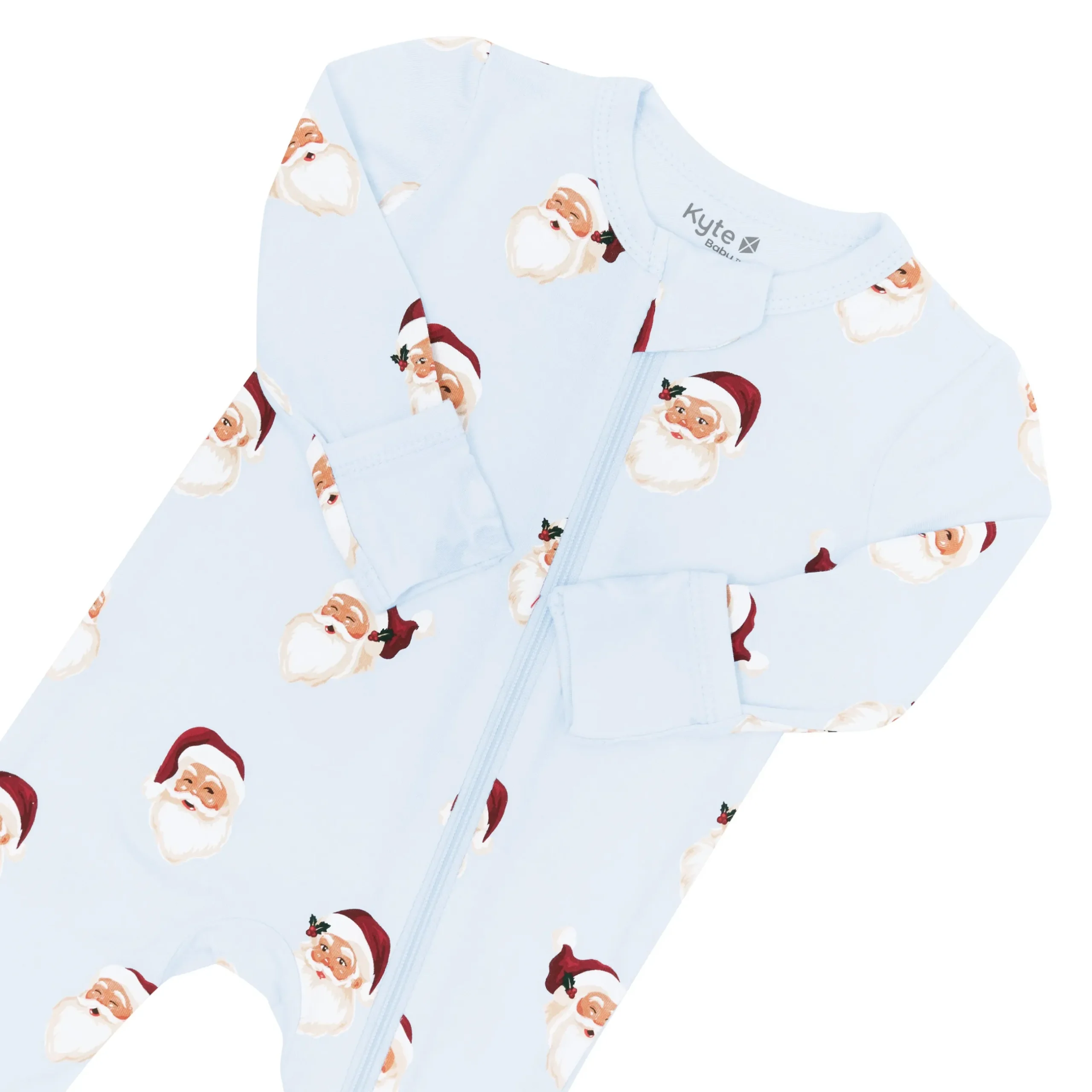 Outlet Kyte Baby Zippered Romper in Vintage Santa