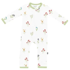Best Kyte Baby Zippered Romper in Wildflower