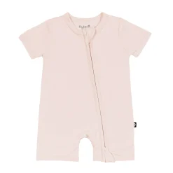 Outlet Kyte Baby Zippered Shortall Romper in Blush