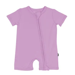 Clearance Kyte Baby Zippered Shortall Romper in Poi