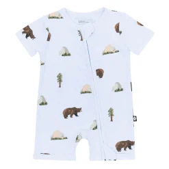 Clearance Kyte Baby Zippered Shortall Romper in Yosemite