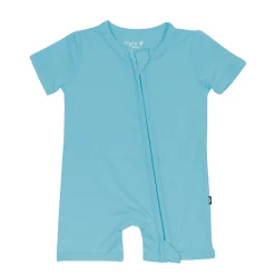 Kyte Baby Zippered Shortall Romper in Makai