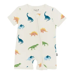 Sale Kyte Baby Zippered Shortall Romper in Ecru Roar