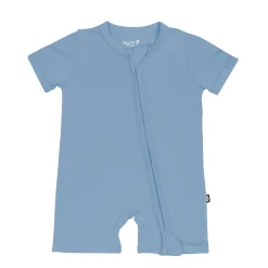 Best Kyte Baby Zippered Shortall Romper in Slate