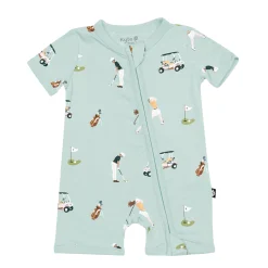 Sale Kyte Baby Zippered Shortall Romper in Golf