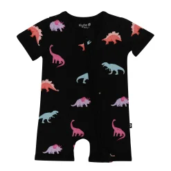New Kyte Baby Zippered Shortall Romper in Midnight Roar