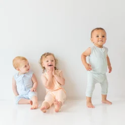 Sale Kyte Baby Zippered Sleeveless Romper in Dew