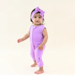 Outlet Kyte Baby Zippered Sleeveless Romper in Poi
